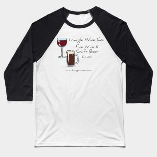 Wine Beer Sketch Baseball T-Shirt